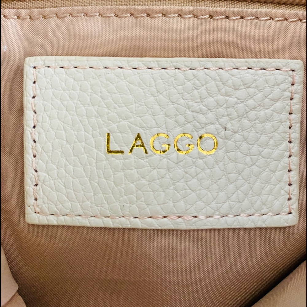 Cream Leather Laggo Handbag